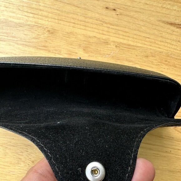 Vintage Ray-Ban Faux Leather Eyeglass Black Snap Logo Case Only Snap Closure - Picture 4 of 6